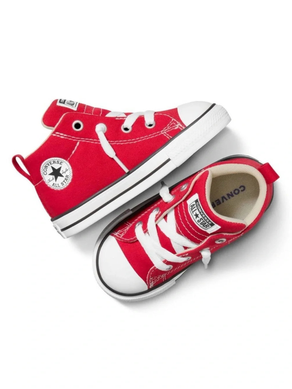 Converse- Kids - Street Mid Top Sneakers - Red Size 5